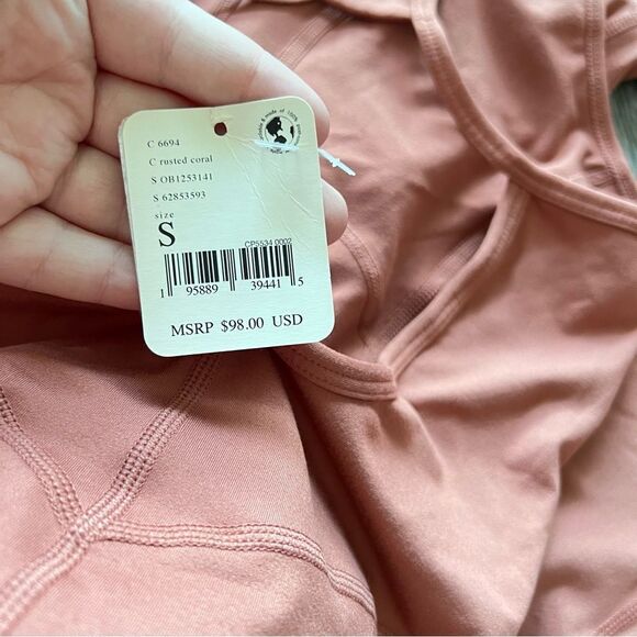 NWT Free People Ashford Side to Side Performance Jumpsuit in Coral XS - Picture 5 of 6